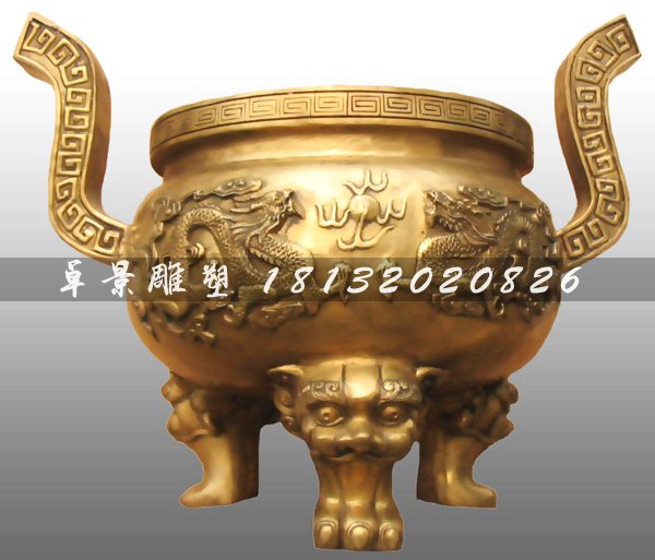銅香爐，鑄造香爐，寺廟鑄銅香爐