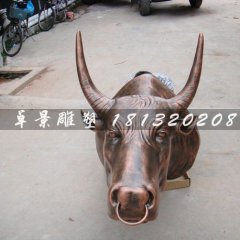 玻璃鋼牛頭，玻璃鋼仿銅牛頭