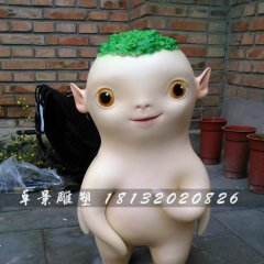 玻璃鋼胡巴雕塑，玻璃鋼卡通雕塑