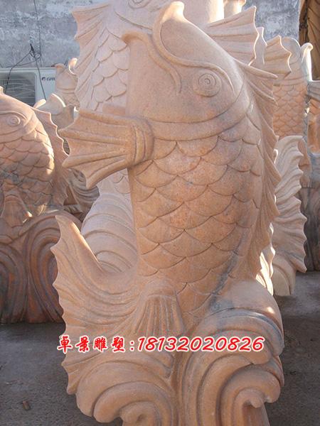 石雕魚，石頭魚雕塑