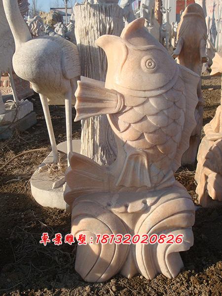 石頭魚雕塑，石雕魚雕塑