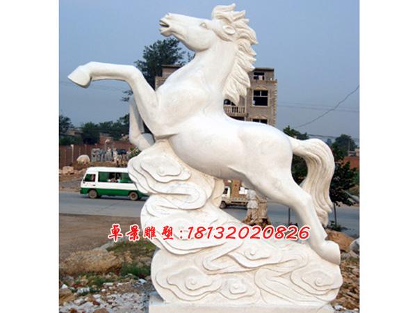 石雕馬，漢白玉小馬雕塑，奔馬雕塑