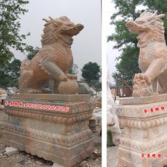 石雕麒麟雕塑，石頭麒麟雕塑，麒麟石雕
