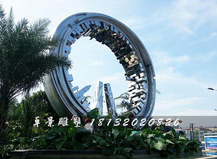 不銹鋼抽象城市雕塑，不銹鋼抽象雕塑