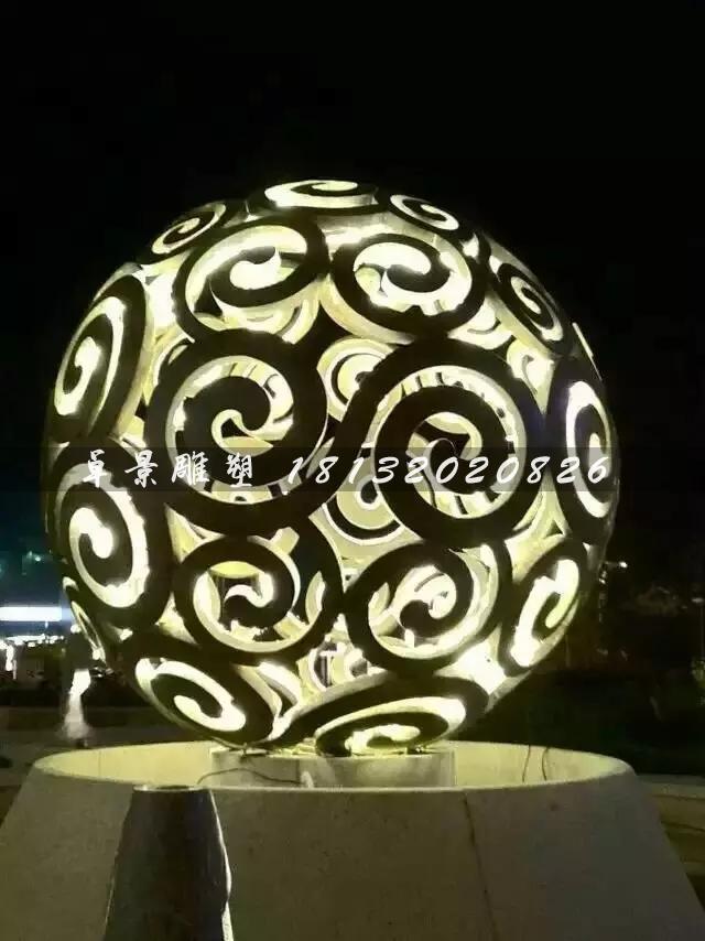 不銹鋼鏤空球雕塑，大型廣場(chǎng)不銹鋼，不銹鋼透光鏤空球雕塑