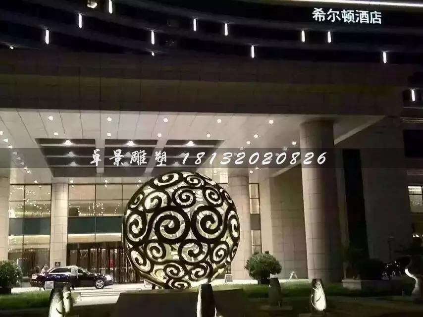 不銹鋼鏤空球雕塑，大型廣場不銹鋼，不銹鋼透光鏤空球雕塑