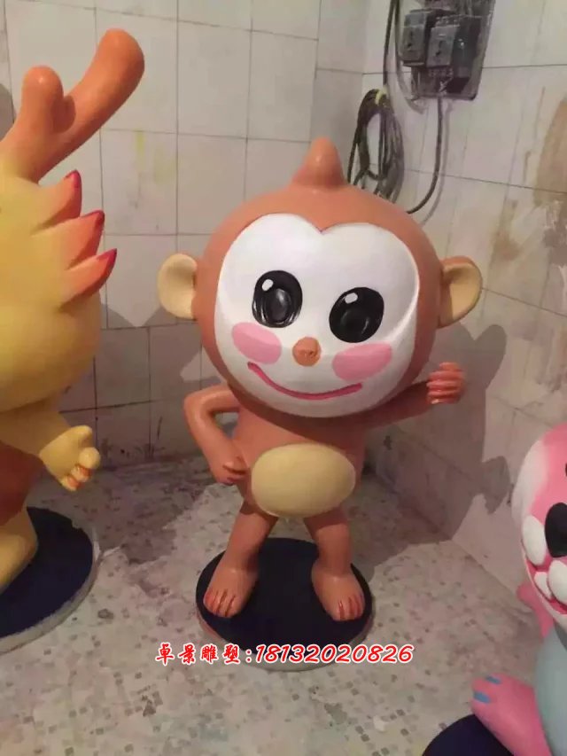 玻璃鋼卡通動(dòng)物雕塑，玻璃鋼小動(dòng)物雕塑
