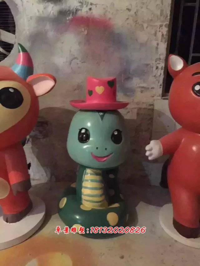玻璃鋼卡通動(dòng)物雕塑，玻璃鋼小動(dòng)物雕塑
