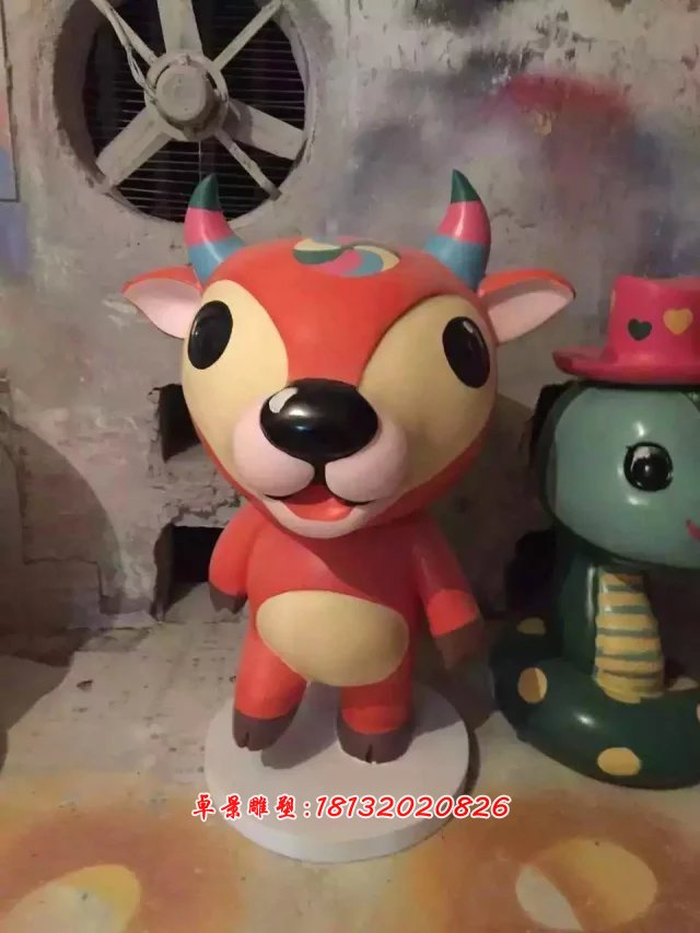 玻璃鋼卡通動(dòng)物雕塑，玻璃鋼小動(dòng)物雕塑