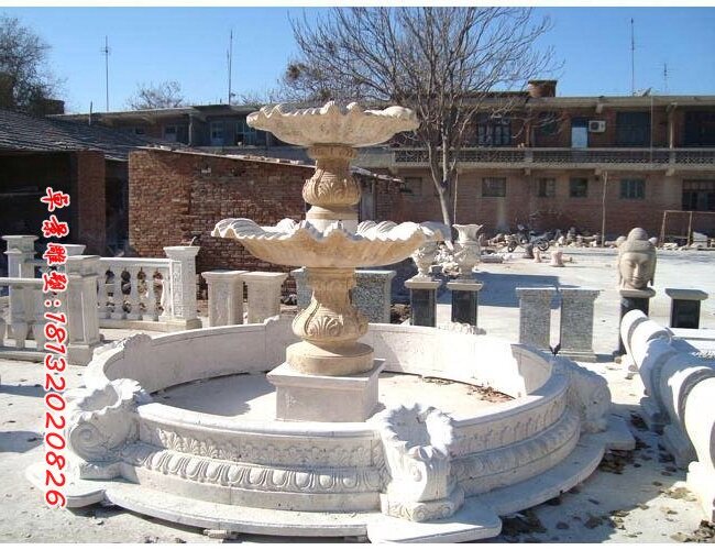 石雕噴泉，大理石噴泉雕塑