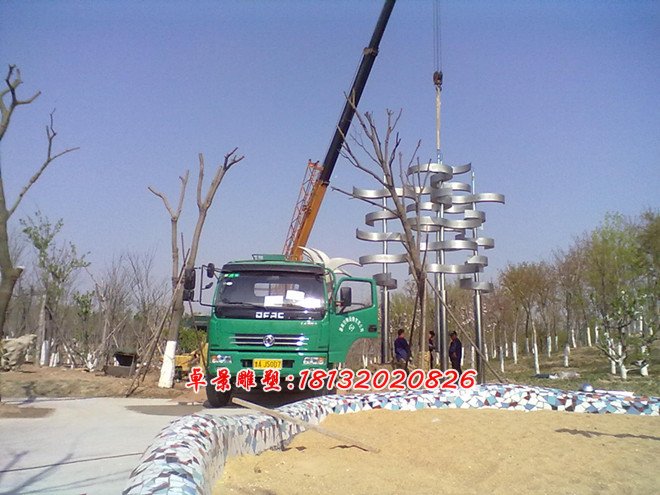 不銹鋼抽象樹雕塑，不銹鋼公園抽象雕塑