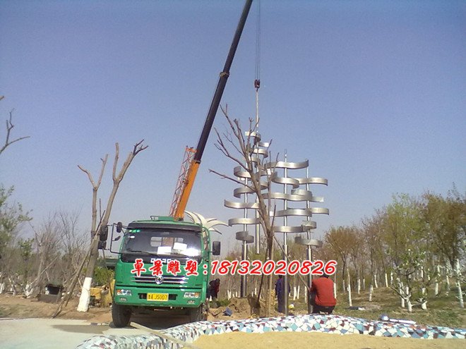 不銹鋼抽象樹雕塑，不銹鋼公園抽象雕塑