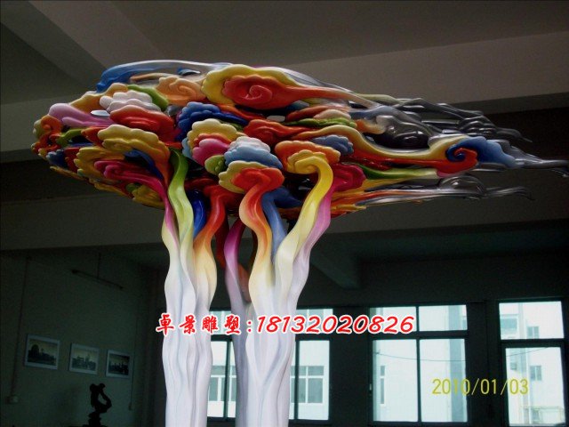 不銹鋼彩色雕塑，彩繪雕塑 (4)