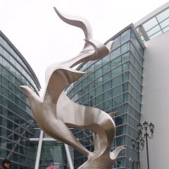 不銹鋼抽象大雁，不銹鋼抽象鴿子雕塑