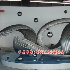 不銹鋼抽象雕塑，不銹鋼企業(yè)雕塑