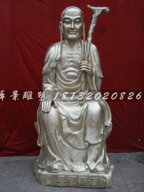 十八羅漢銅雕，鑄銅十八羅漢雕塑 (1)