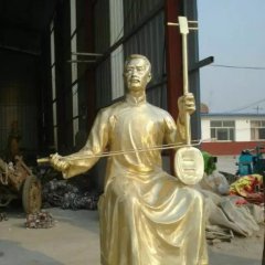 拉二胡銅雕，人物銅雕，廣場(chǎng)人物銅雕