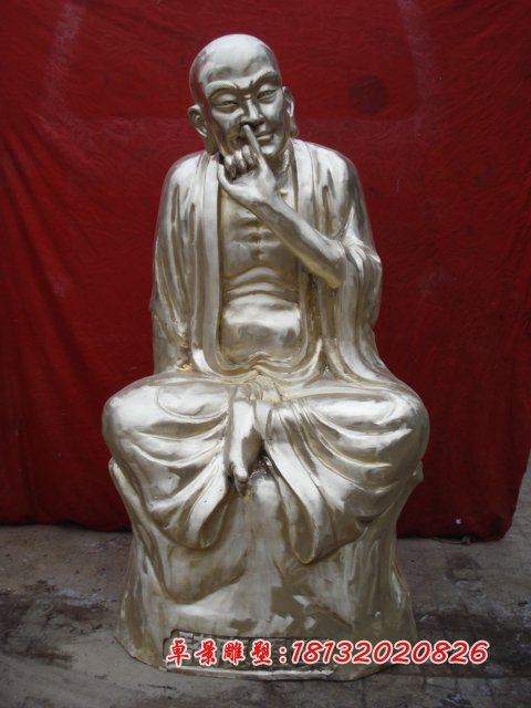 十八羅漢銅雕，鑄銅十八羅漢雕塑 (4)