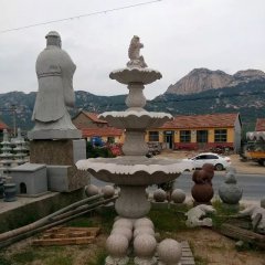 噴泉石雕，三層石噴泉