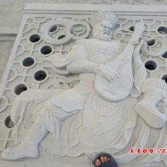 四大天王石浮雕，漢白玉四大天王石浮雕