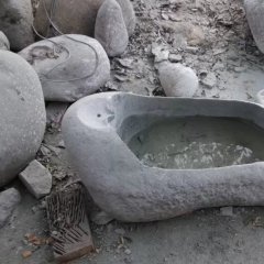大理石花盆，石水盆