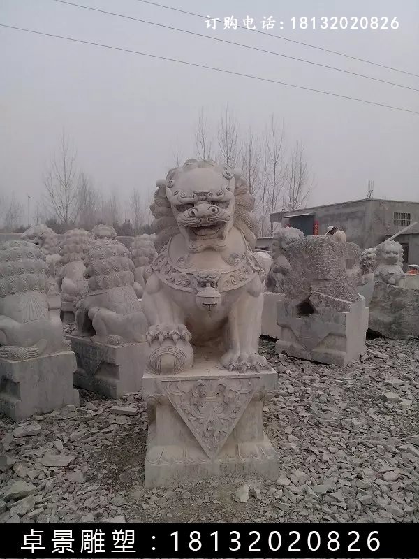 北京獅石雕，仿古北京獅雕塑 (6)