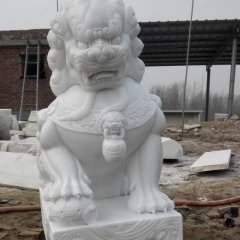 漢白玉獅子雕塑，北京獅漢白玉雕塑