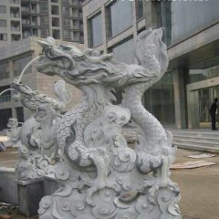 石雕龍噴泉，仿古龍石雕噴泉