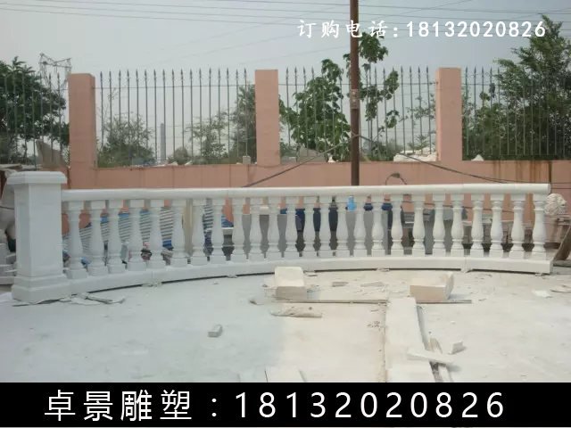 石欄桿，漢白玉石欄桿雕塑 (5)