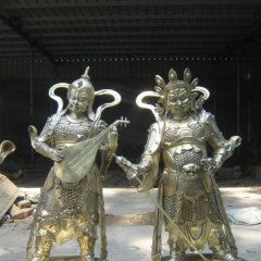 四大天王銅雕，鎏金四大天王銅雕