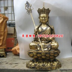 地藏王菩薩銅雕，鎏金銅地藏王菩薩雕塑