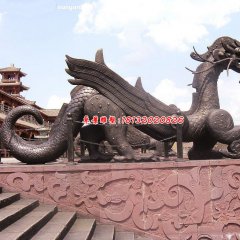 銅龍雕塑，廣場龍銅雕