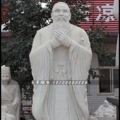 孔子石雕，漢白玉孔子雕塑，校園名人石雕