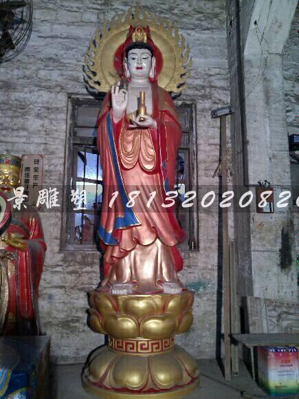 玻璃鋼觀音菩薩雕塑，玻璃鋼彩繪觀音菩薩雕塑 (2)