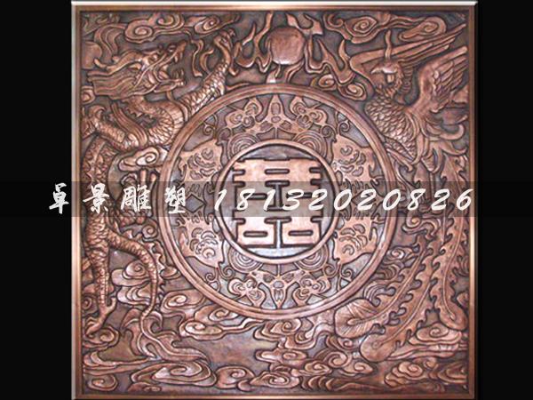 龍鳳呈祥浮雕，吉祥浮雕雕塑