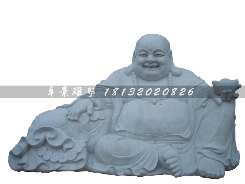 彌勒佛石雕，漢白玉彌勒佛雕塑