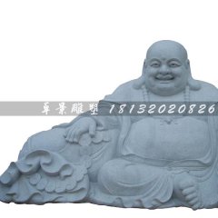 彌勒佛石雕，漢白玉彌勒佛雕塑