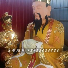 玉帝銅雕，貼金銅玉帝雕塑