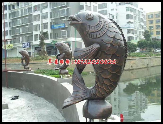 銅魚雕塑，銅魚噴泉雕塑