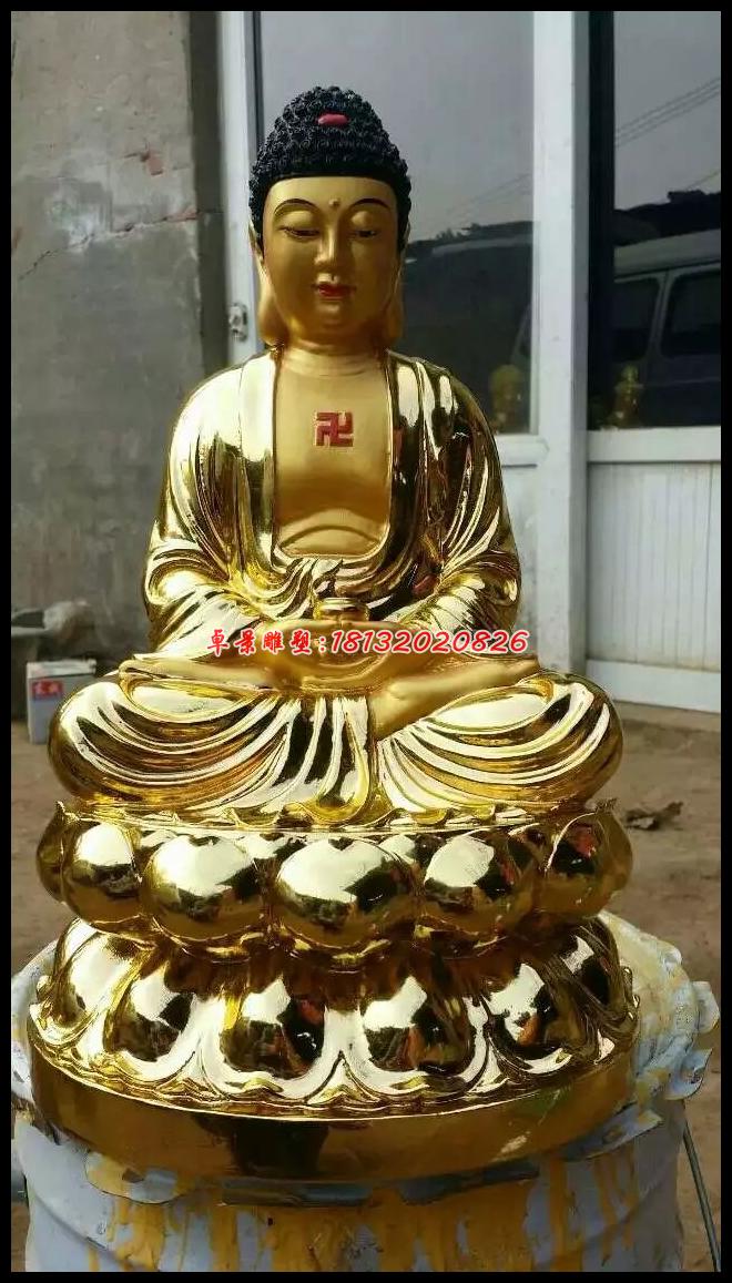 如來佛祖銅雕，鎏金銅如來佛祖雕塑