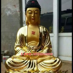 如來佛祖銅雕，鎏金銅如來佛祖雕塑