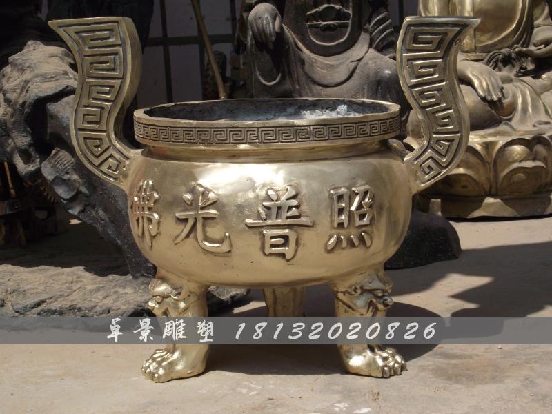 銅香爐，圓鼎香爐，鑄銅香爐 (3)