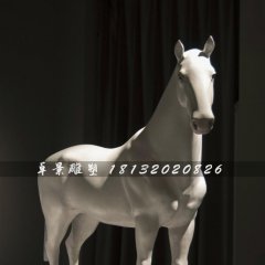 玻璃鋼馬雕塑，玻璃鋼白馬雕塑