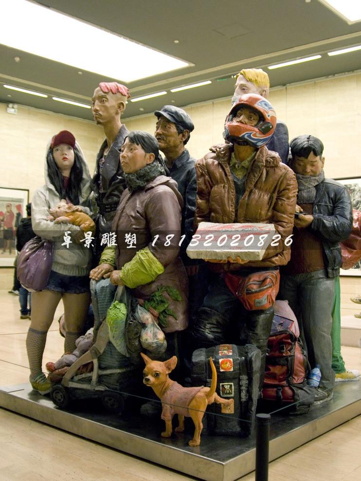玻璃鋼人物雕塑，玻璃鋼廣場(chǎng)雕塑