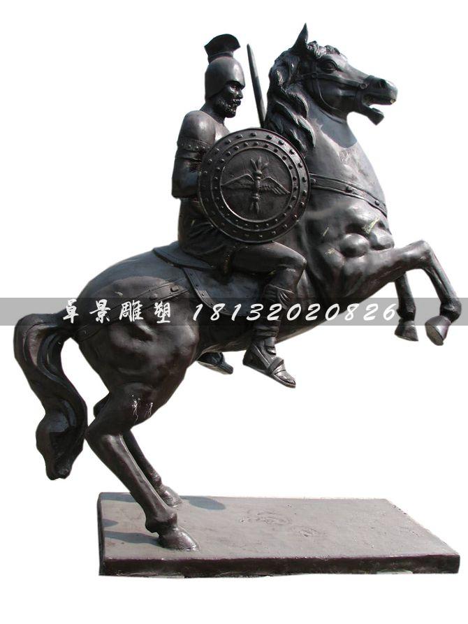 西方古典戰(zhàn)士銅雕，廣場古典人物雕塑