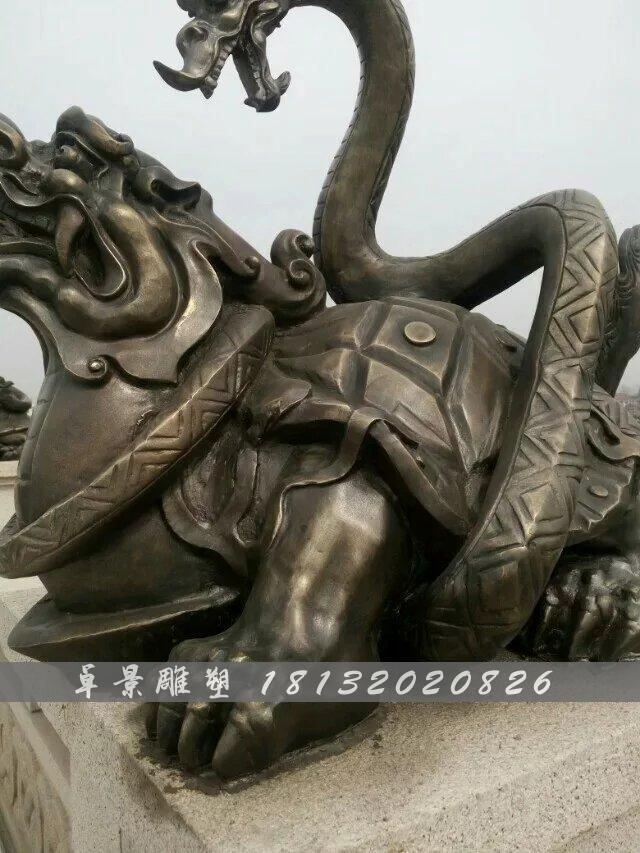 龍龜銅雕，鑄銅龍龜?shù)袼?(4)