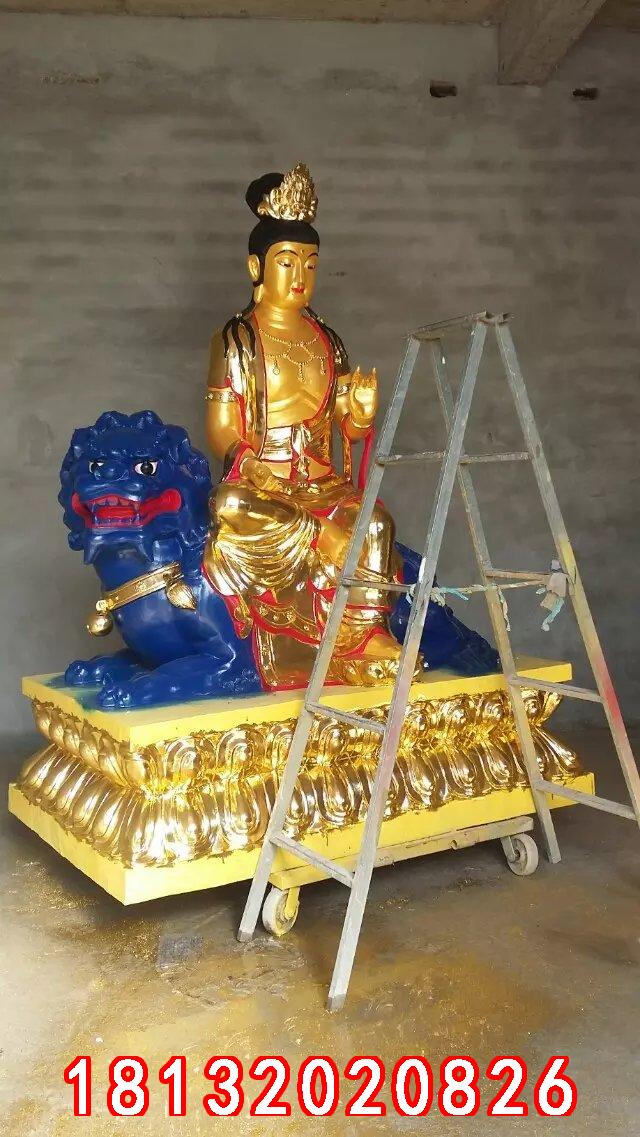 玻璃鋼普賢菩薩雕塑，玻璃鋼彩繪普賢菩薩雕塑