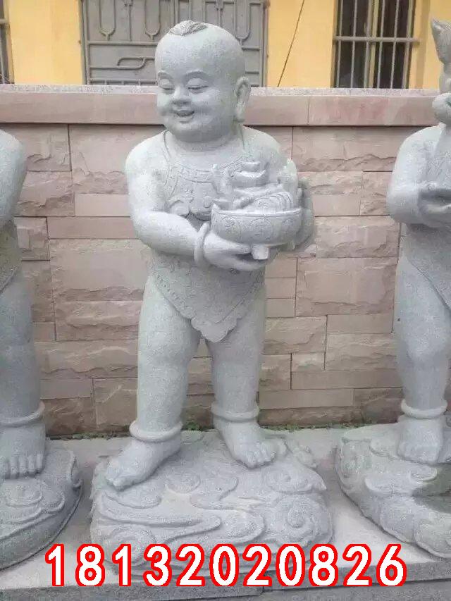 小孩石雕，善財(cái)童子石雕 (2)