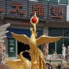 玻璃鋼鳳凰雕塑，玻璃鋼動物雕塑