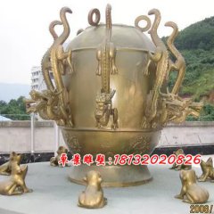 地動儀銅雕，地震儀銅雕